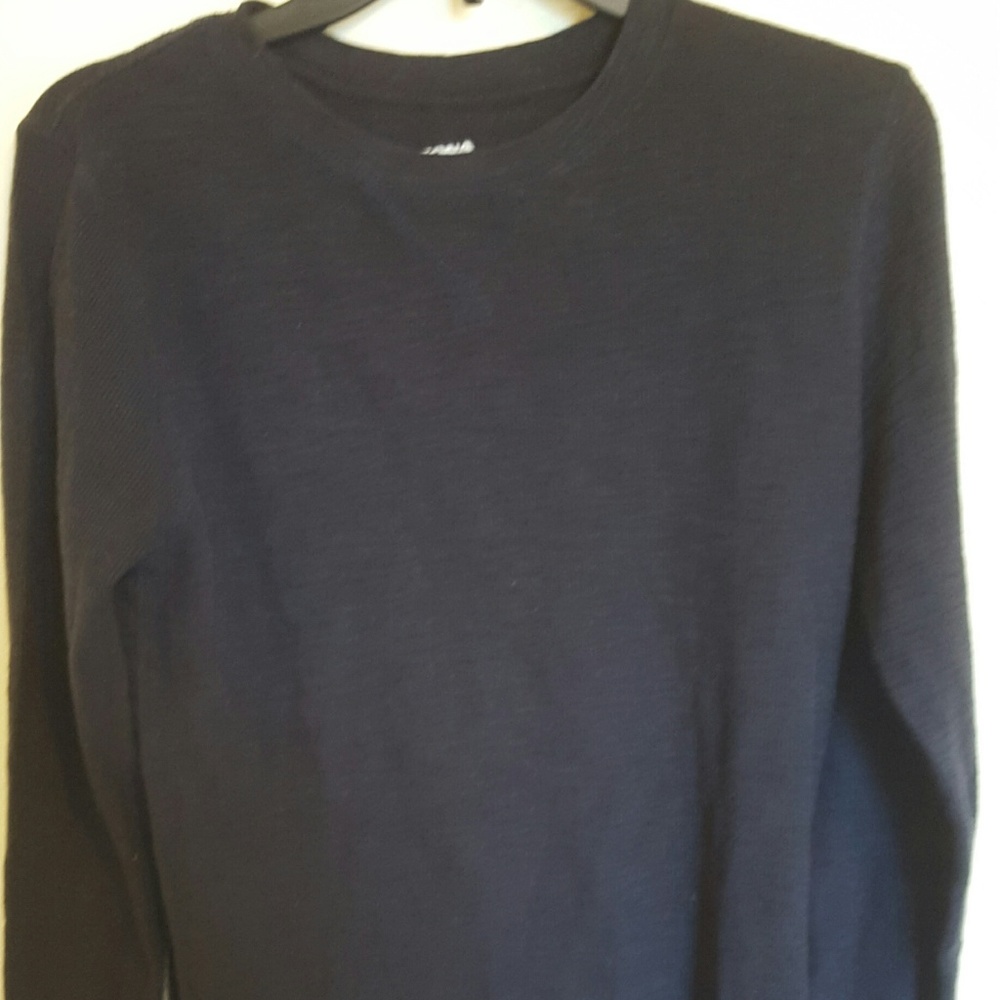 Arizona Jeans Black Full Sleeve Cotton Knit Shirt